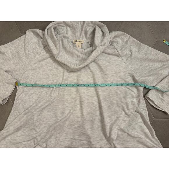 Style & Co Woman 3X Gray Cowl Neck Knit Pullover Top Plus Size High-Low Hem - Picture 3 of 5